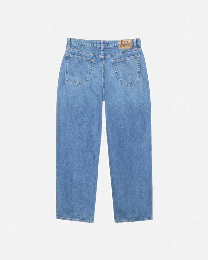 Denim MenWomen Stussy BIG OL039 JEAN DENIM Medium Blue Denim MenWomen Stussy BIG OL039 JEAN DENIM Medium Blue
