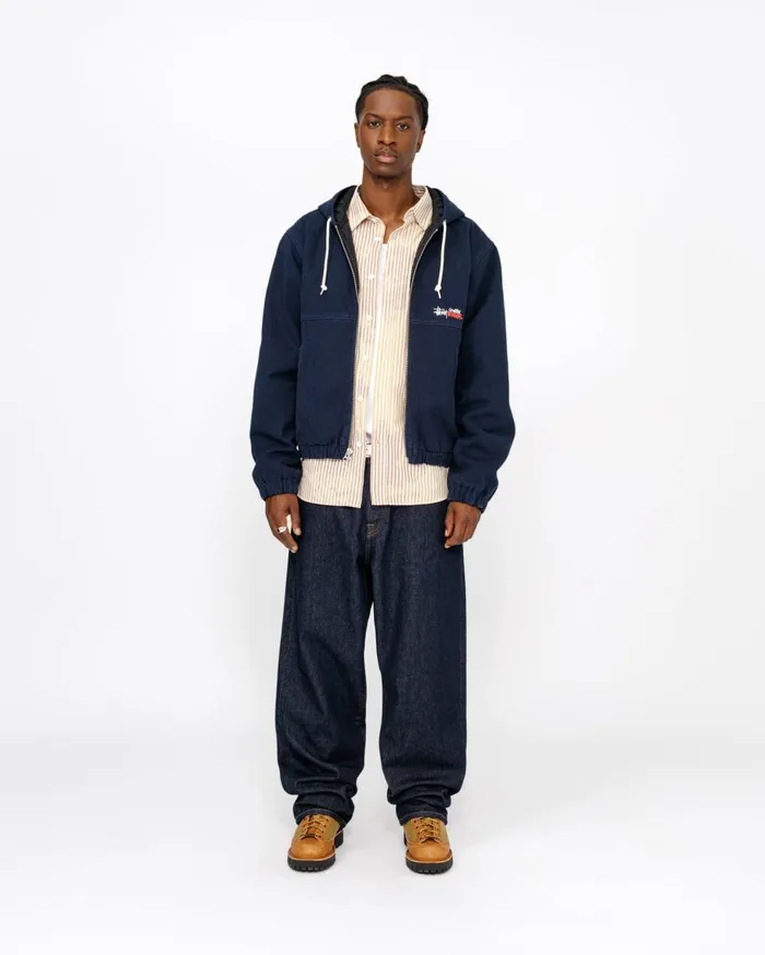 Denim MenWomen Stussy BIG OL039 JEAN DENIM Rinsed Indigo