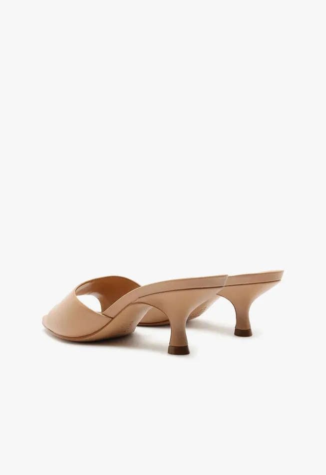 Dethalia Leather Sandal Honey Beige Women Schutz Shoes Mules Dethalia Leather Sandal Honey Beige Women Schutz Shoes Mules
