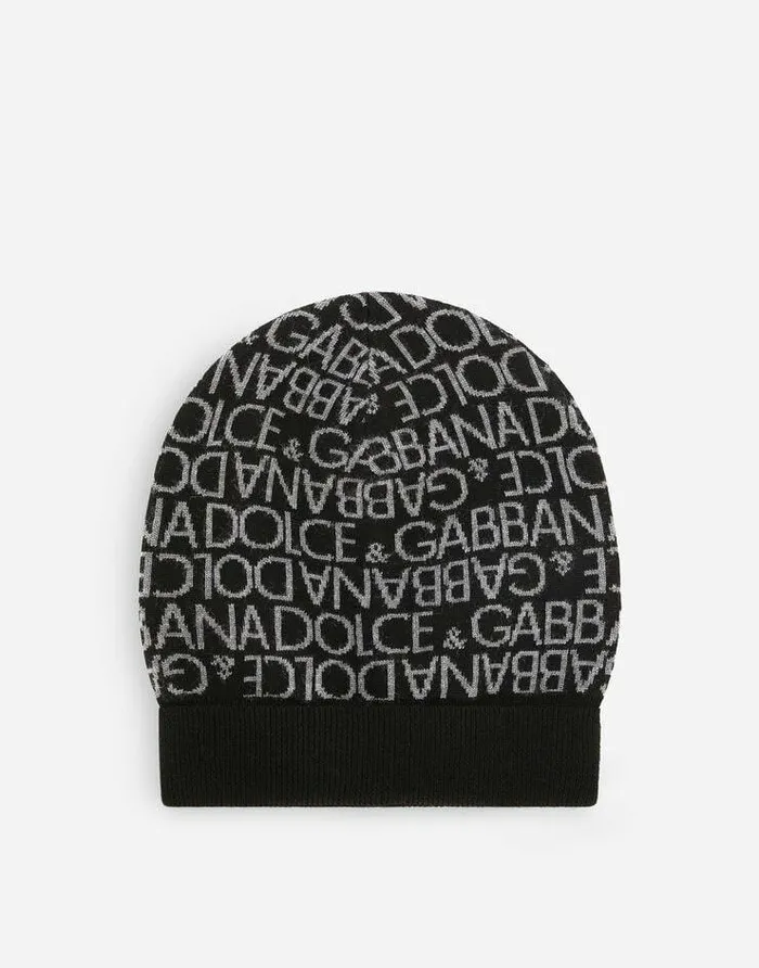 Dolce and Gabbana Accessories Children Jacquard Knit Hat Multicolor