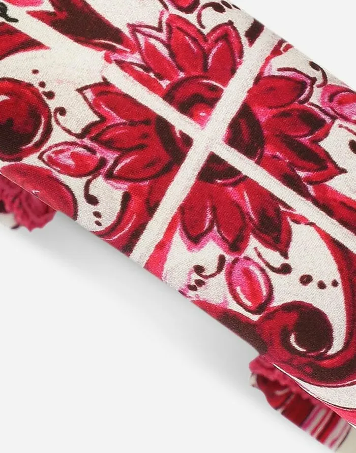 Dolce and Gabbana Accessories Children Majolicaprint Satin Hair Band Multicolor Dolce and Gabbana Accessories Children Majolicaprint Satin Hair Band Multicolor