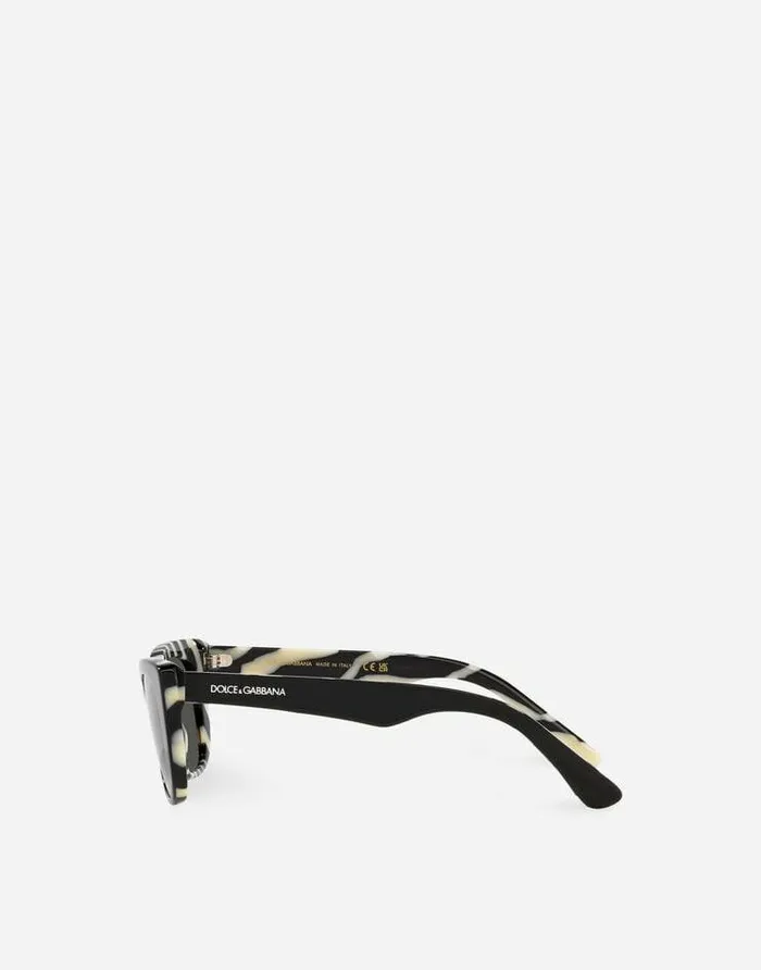 Dolce and Gabbana Accessories Children Mini Me Sunglasses Black With Zebra Print Dolce and Gabbana Accessories Children Mini Me Sunglasses Black With Zebra Print