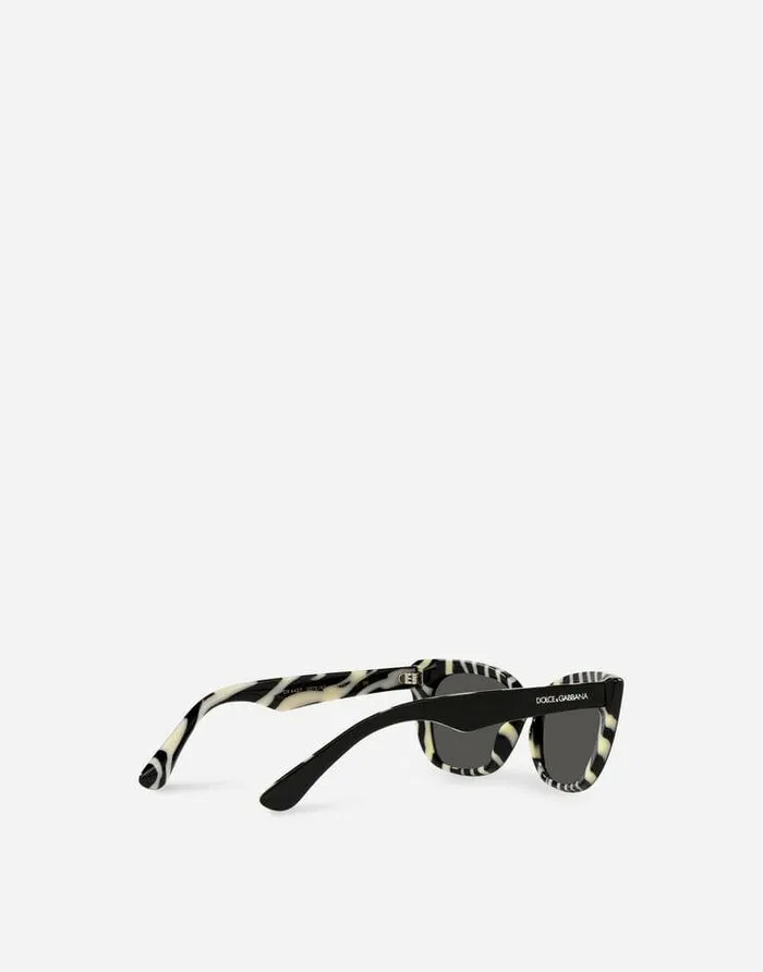Dolce and Gabbana Accessories Children Mini Me Sunglasses Black With Zebra Print Dolce and Gabbana Accessories Children Mini Me Sunglasses Black With Zebra Print