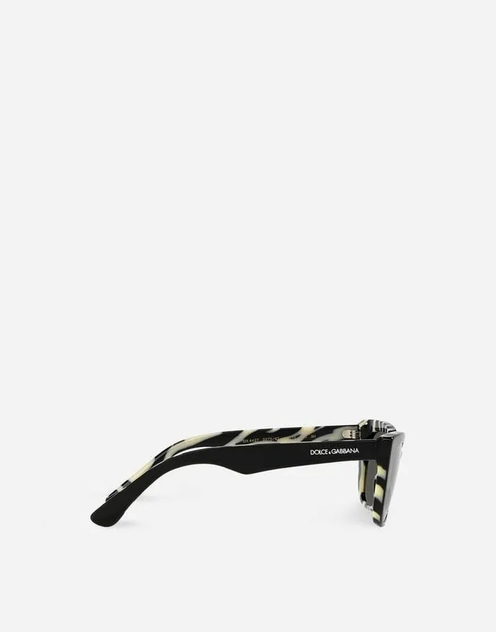Dolce and Gabbana Accessories Children Mini Me Sunglasses Black With Zebra Print Dolce and Gabbana Accessories Children Mini Me Sunglasses Black With Zebra Print