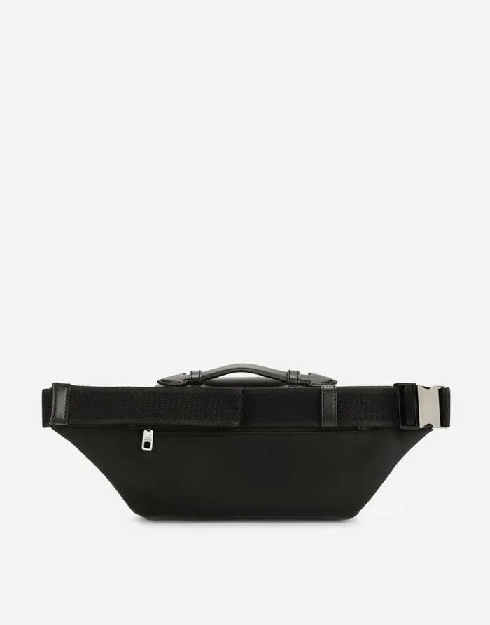 Dolce and Gabbana Backpacks And Fanny Packs Men Grainy Calfskin Belt Bag Black Dolce and Gabbana Backpacks And Fanny Packs Men Grainy Calfskin Belt Bag Black