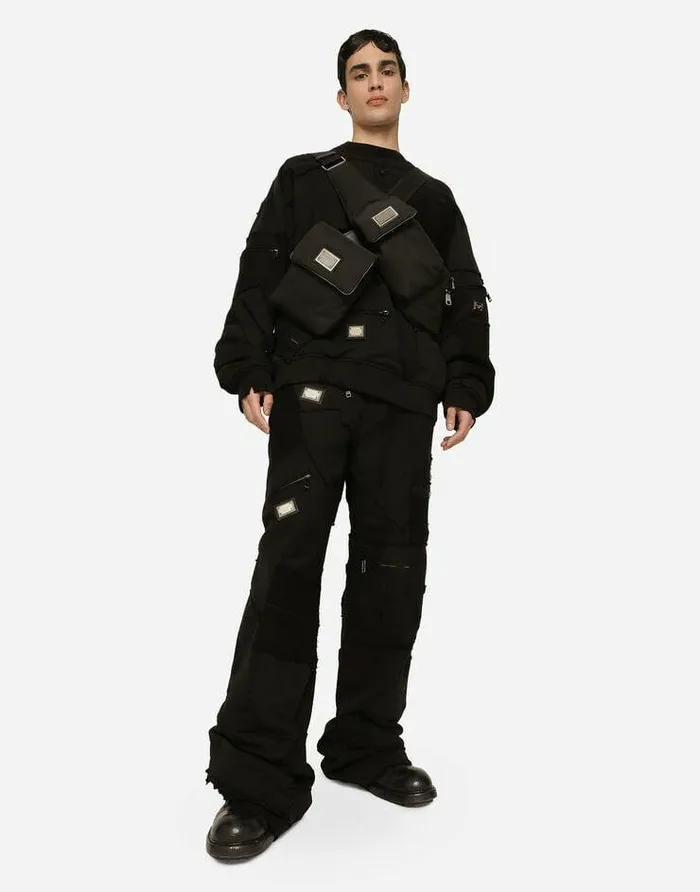 Dolce and Gabbana Backpacks And Fanny Packs Men Nylon Belt Bag Black Dolce and Gabbana Backpacks And Fanny Packs Men Nylon Belt Bag Black