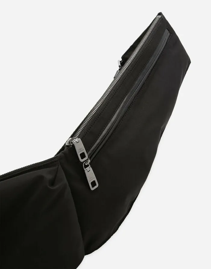 Dolce and Gabbana Backpacks And Fanny Packs Men Nylon Belt Bag Black Dolce and Gabbana Backpacks And Fanny Packs Men Nylon Belt Bag Black