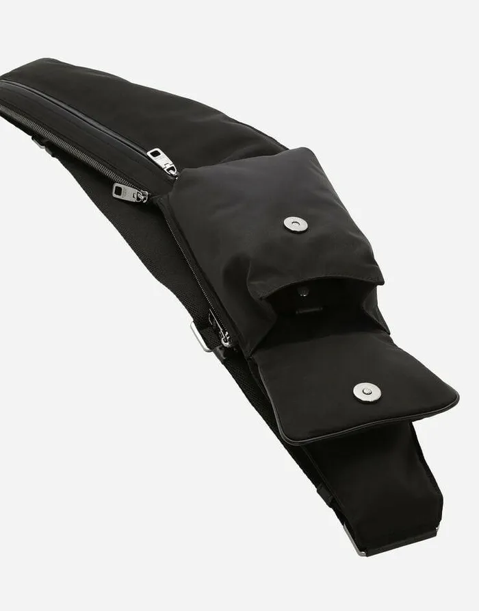 Dolce and Gabbana Backpacks And Fanny Packs Men Nylon Belt Bag Black Dolce and Gabbana Backpacks And Fanny Packs Men Nylon Belt Bag Black