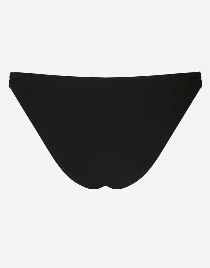 Dolce and Gabbana Beachwear Women Bikini Bottoms With DG Logo Black