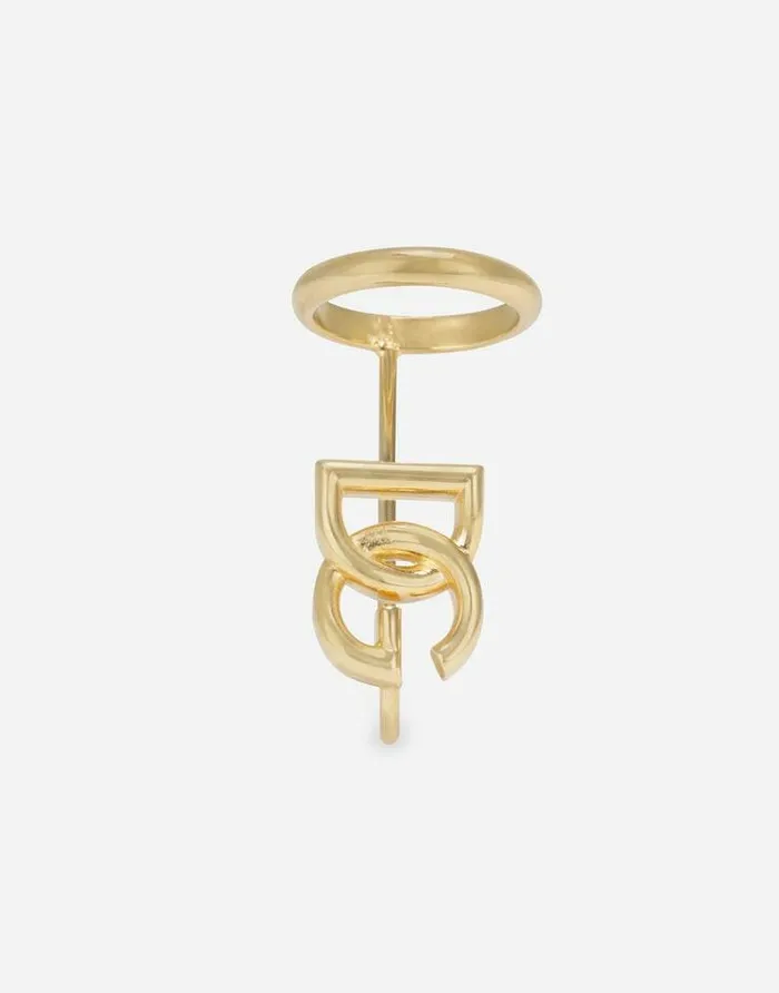 Dolce and Gabbana Bijoux Women Long DG Logo Ring Gold