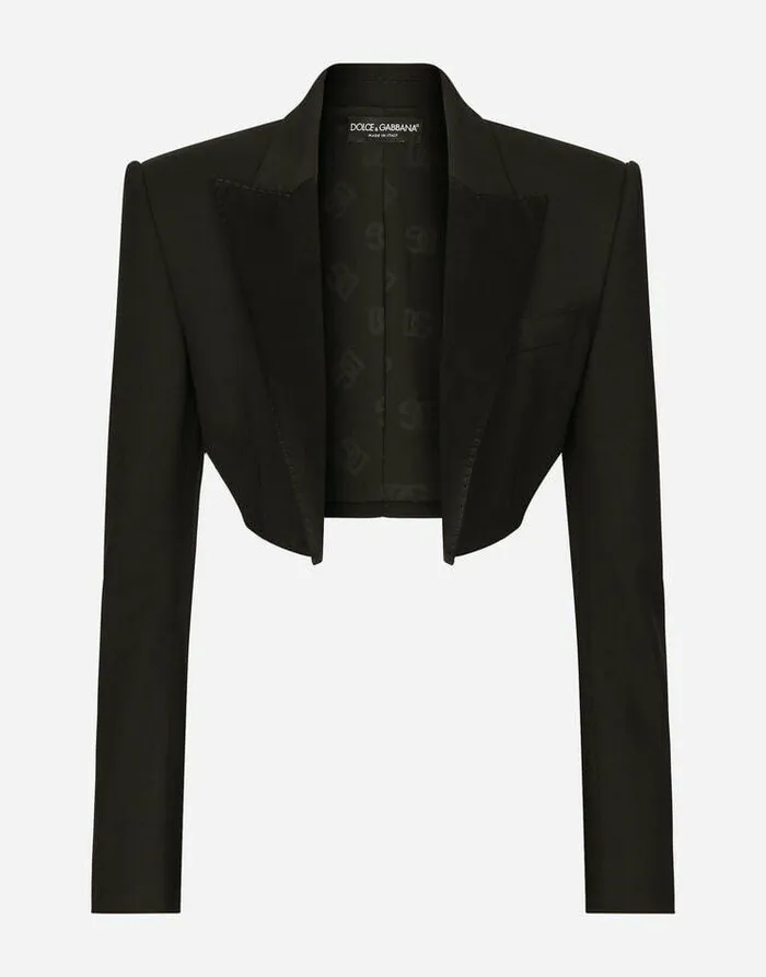 Dolce and Gabbana Blazers Women Twill Spencer Blazer Black