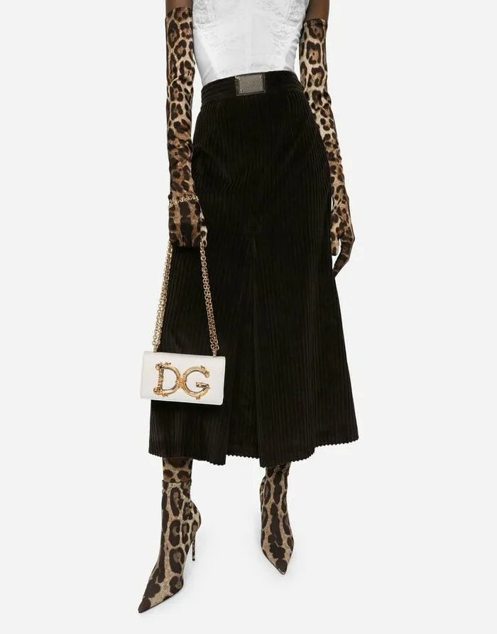 Dolce and Gabbana Clutches Mini And Micro Bags Women Calfskin DG Girls Phone Bag White Dolce and Gabbana Clutches Mini And Micro Bags Women Calfskin DG Girls Phone Bag White