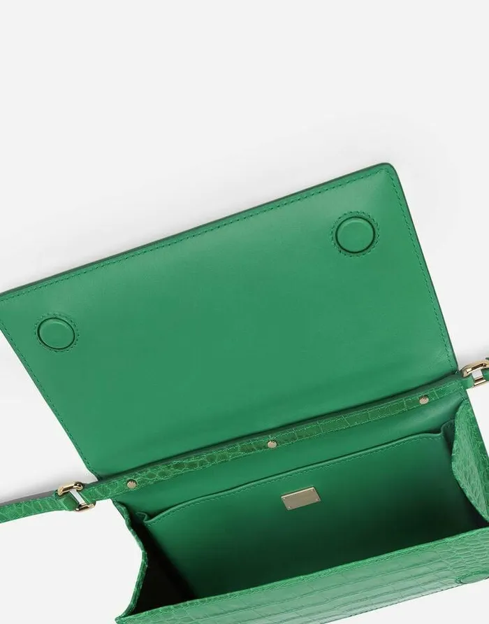 Dolce and Gabbana Clutches Mini And Micro Bags Women Phone Bag With Branded Maxiplate Green Dolce and Gabbana Clutches Mini And Micro Bags Women Phone Bag With Branded Maxiplate Green