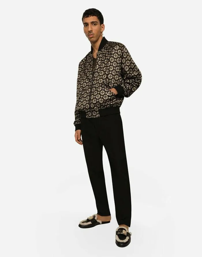 Dolce and Gabbana Coats And Jackets Men Nylon Jacket With Allover DG Logo Print Black Dolce and Gabbana Coats And Jackets Men Nylon Jacket With Allover DG Logo Print Black