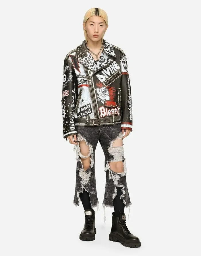 Dolce and Gabbana Coats And Jackets Men Printed Bullskin Jacket Multicolor Dolce and Gabbana Coats And Jackets Men Printed Bullskin Jacket Multicolor