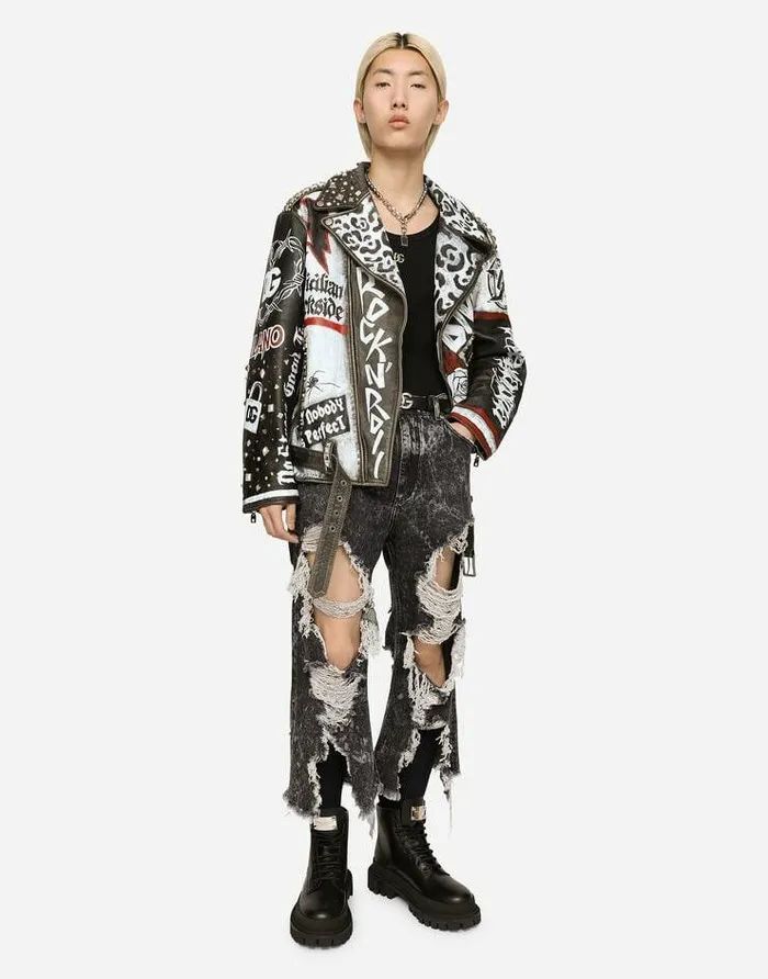Dolce and Gabbana Coats And Jackets Men Printed Bullskin Jacket Multicolor Dolce and Gabbana Coats And Jackets Men Printed Bullskin Jacket Multicolor