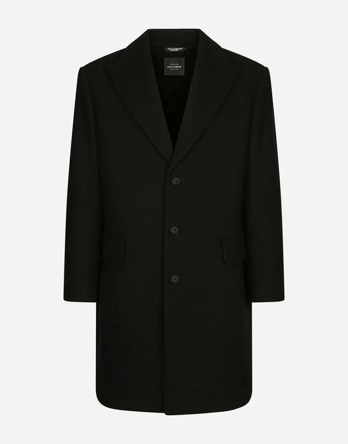 Dolce and Gabbana Coats And Jackets Men Singlebreasted Wool Jersey Coat Multicolor Dolce and Gabbana Coats And Jackets Men Singlebreasted Wool Jersey Coat Multicolor