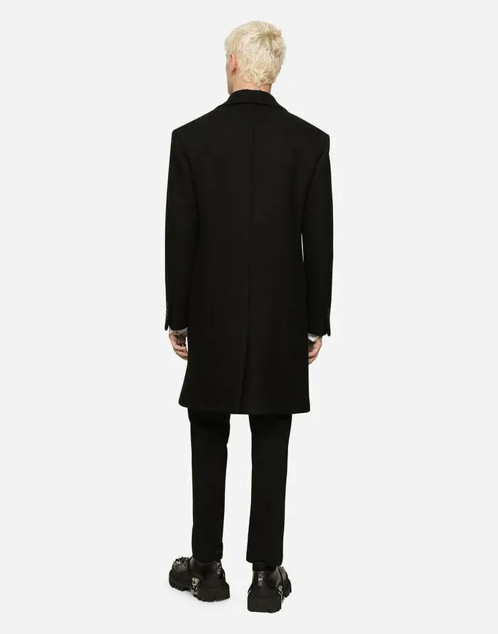 Dolce and Gabbana Coats And Jackets Men Singlebreasted Wool Jersey Coat Multicolor Dolce and Gabbana Coats And Jackets Men Singlebreasted Wool Jersey Coat Multicolor