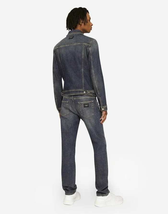 Dolce and Gabbana Denim Men Blue Wash Slimfit Stretch Jeans Blue Dolce and Gabbana Denim Men Blue Wash Slimfit Stretch Jeans Blue