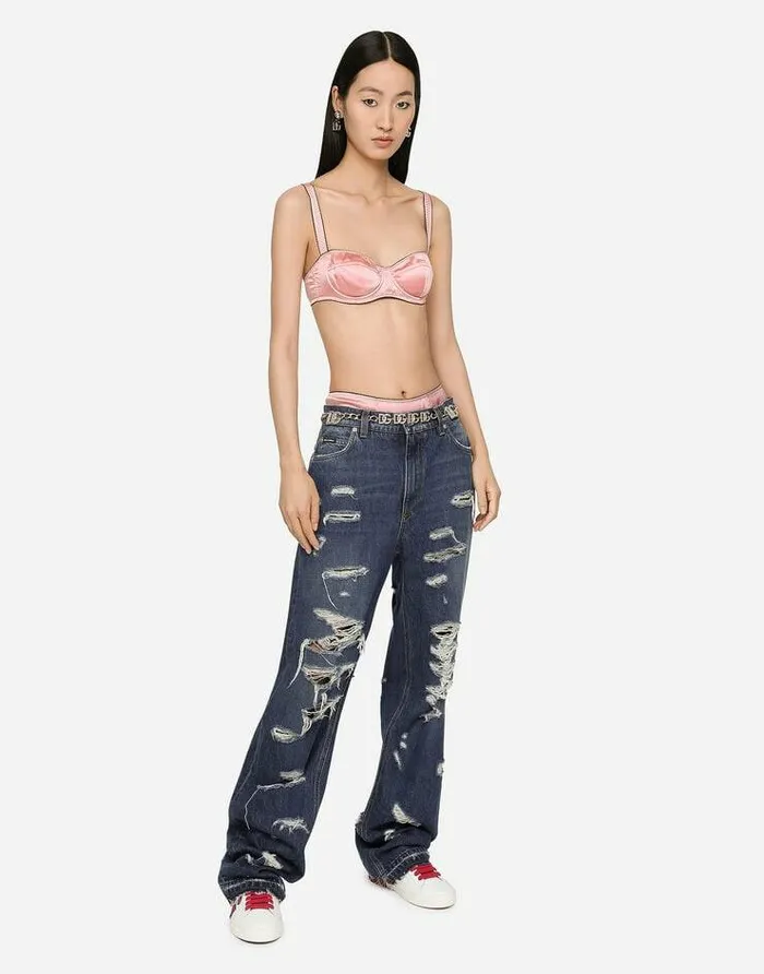 Dolce and Gabbana Denim Women Denim Jeans With Rips Multicolor Dolce and Gabbana Denim Women Denim Jeans With Rips Multicolor