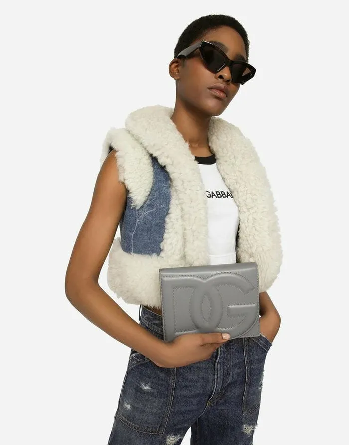 Dolce and Gabbana DG Logo Bag Women DG Logo Crossbody Bag Grey Dolce and Gabbana DG Logo Bag Women DG Logo Crossbody Bag Grey