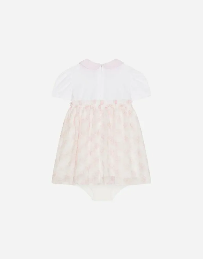 Dolce and Gabbana Dresses Children DG Logoprint Tulle And Jersey Dress Multicolor Dolce and Gabbana Dresses Children DG Logoprint Tulle And Jersey Dress Multicolor