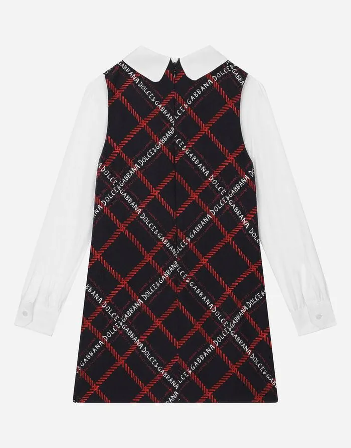 Dolce and Gabbana Dresses Children Longsleeved Tartanprint Dress Multicolor Dolce and Gabbana Dresses Children Longsleeved Tartanprint Dress Multicolor
