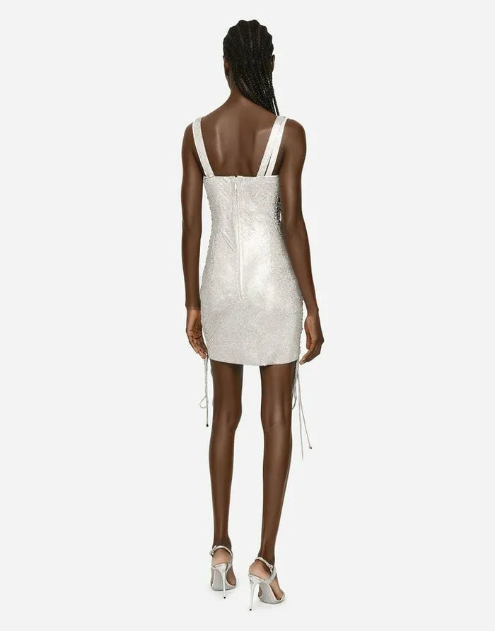 Dolce and Gabbana Dresses Women KIM DOLCEandGABBANA Crystal Mesh Minidress With Laces And Eyelets Multicolor Dolce and Gabbana Dresses Women KIM DOLCEandGABBANA Crystal Mesh Minidress With Laces And Eyelets Multicolor