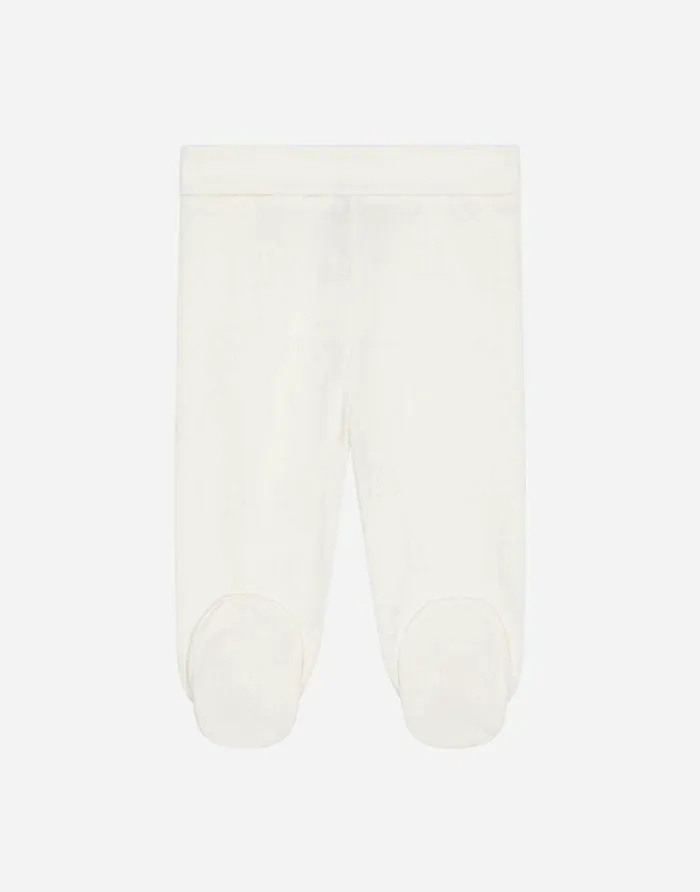 Dolce and Gabbana Gift Sets And Babygrows Children Jersey Pants With Jacquard DG Logo White Dolce and Gabbana Gift Sets And Babygrows Children Jersey Pants With Jacquard DG Logo White