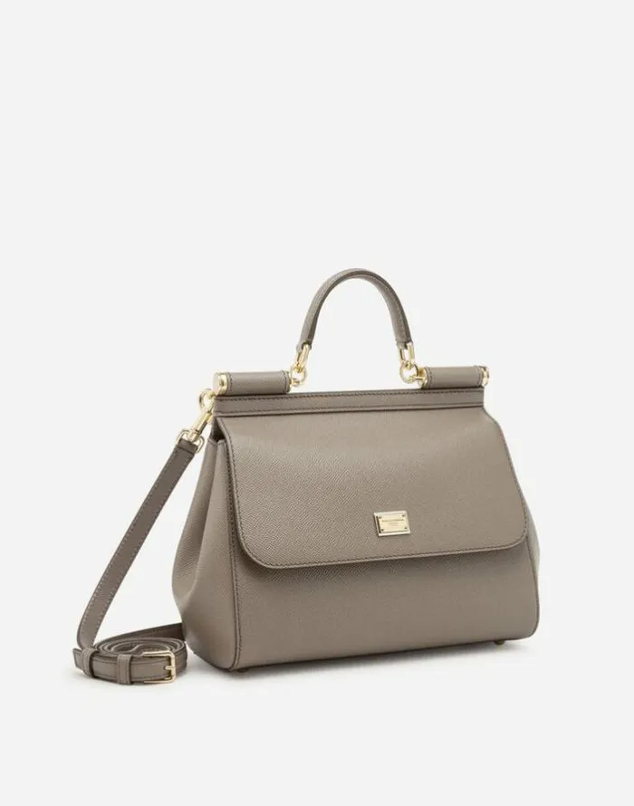 Dolce and Gabbana Handbags Women Large Sicily Handbag Grey Dolce and Gabbana Handbags Women Large Sicily Handbag Grey