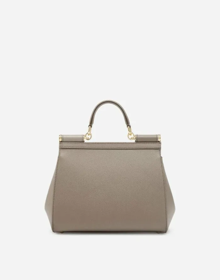 Dolce and Gabbana Handbags Women Large Sicily Handbag Grey Dolce and Gabbana Handbags Women Large Sicily Handbag Grey