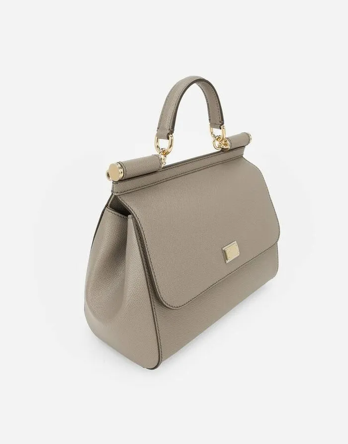 Dolce and Gabbana Handbags Women Large Sicily Handbag Grey Dolce and Gabbana Handbags Women Large Sicily Handbag Grey