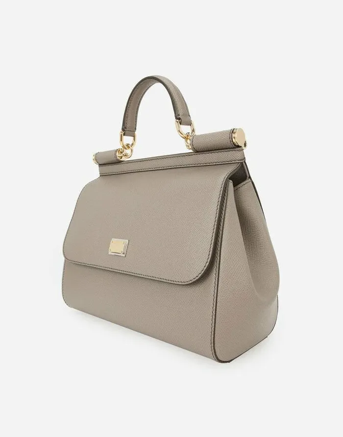 Dolce and Gabbana Handbags Women Large Sicily Handbag Grey Dolce and Gabbana Handbags Women Large Sicily Handbag Grey