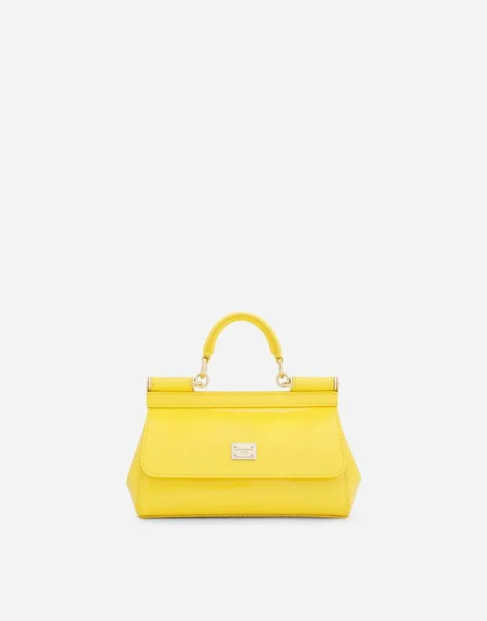 Dolce and Gabbana Handbags Women Small Sicily Handbag Yellow