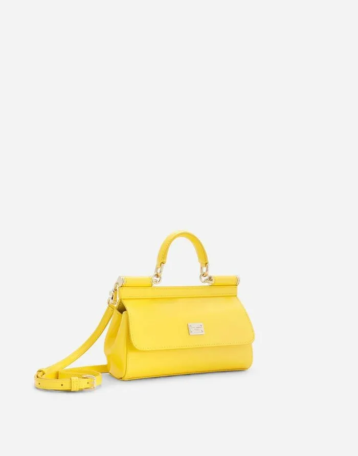 Dolce and Gabbana Handbags Women Small Sicily Handbag Yellow Dolce and Gabbana Handbags Women Small Sicily Handbag Yellow