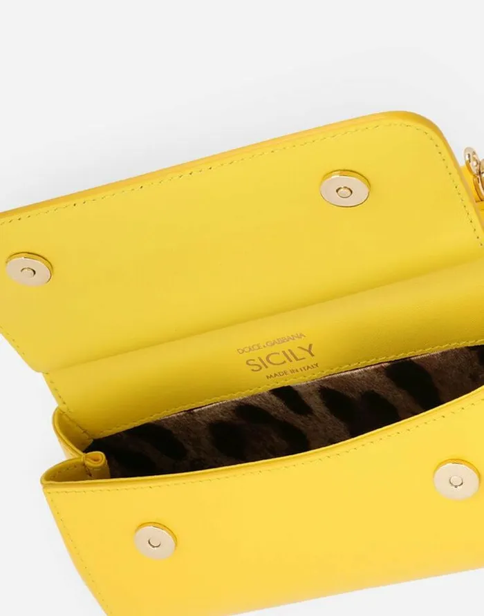 Dolce and Gabbana Handbags Women Small Sicily Handbag Yellow Dolce and Gabbana Handbags Women Small Sicily Handbag Yellow