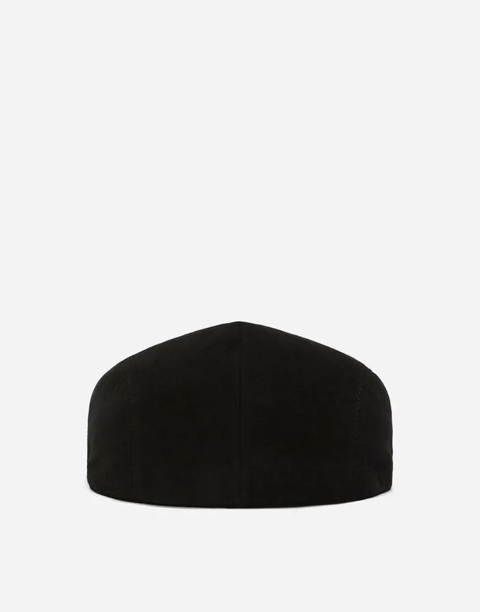 Dolce and Gabbana Hats And Gloves Men Cotton Fustian Flat Cap Black Dolce and Gabbana Hats And Gloves Men Cotton Fustian Flat Cap Black