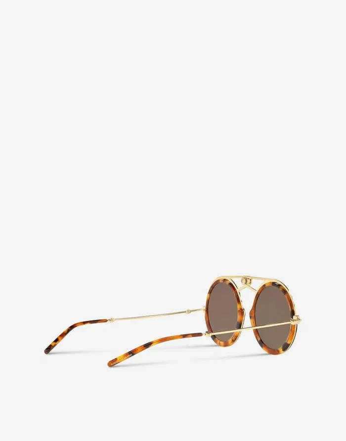 Dolce and Gabbana Icons Men Dg Fatto A Mano Sunglasses Gold And Havana Dolce and Gabbana Icons Men Dg Fatto A Mano Sunglasses Gold And Havana