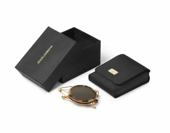 Dolce and Gabbana Icons Men Dg Fatto A Mano Sunglasses Gold And Havana Dolce and Gabbana Icons Men Dg Fatto A Mano Sunglasses Gold And Havana