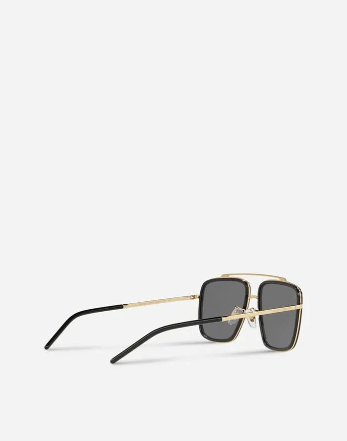 Dolce and Gabbana Icons Men Madison Sunglasses Shiny Gold And Shiny Black Dolce and Gabbana Icons Men Madison Sunglasses Shiny Gold And Shiny Black