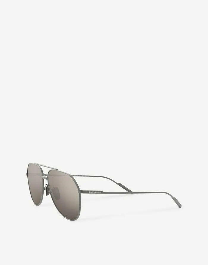 Dolce and Gabbana Icons Men Titanium Sunglasses Grey Dolce and Gabbana Icons Men Titanium Sunglasses Grey