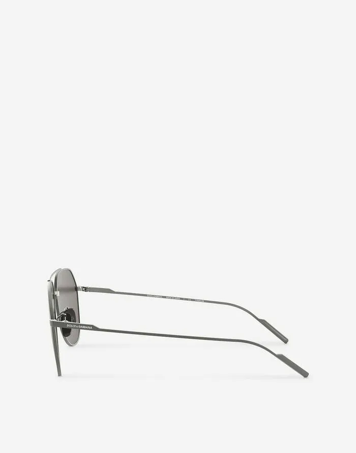 Dolce and Gabbana Icons Men Titanium Sunglasses Grey Dolce and Gabbana Icons Men Titanium Sunglasses Grey