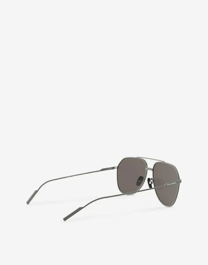 Dolce and Gabbana Icons Men Titanium Sunglasses Grey Dolce and Gabbana Icons Men Titanium Sunglasses Grey