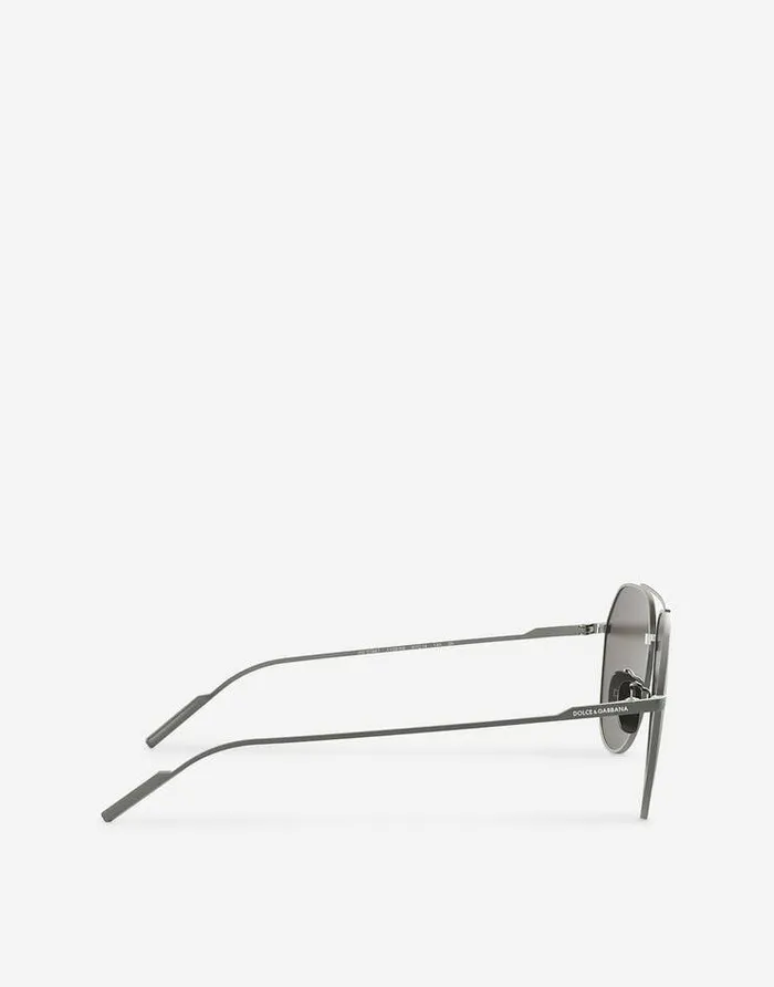 Dolce and Gabbana Icons Men Titanium Sunglasses Grey Dolce and Gabbana Icons Men Titanium Sunglasses Grey