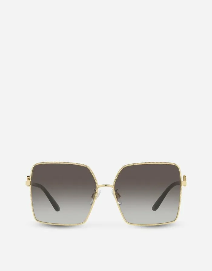 Dolce and Gabbana Icons Women Gros Grain Sunglasses Gold