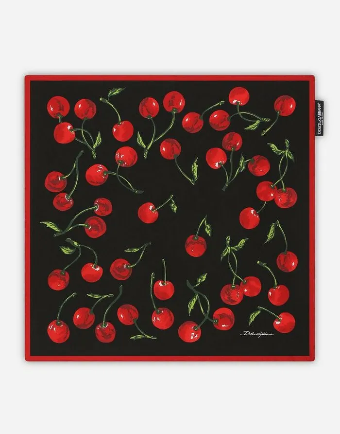Dolce and Gabbana Scarves And Silks Women Cherryprint Twill Scarf 5021550 Multicolor Dolce and Gabbana Scarves And Silks Women Cherryprint Twill Scarf 5021550 Multicolor