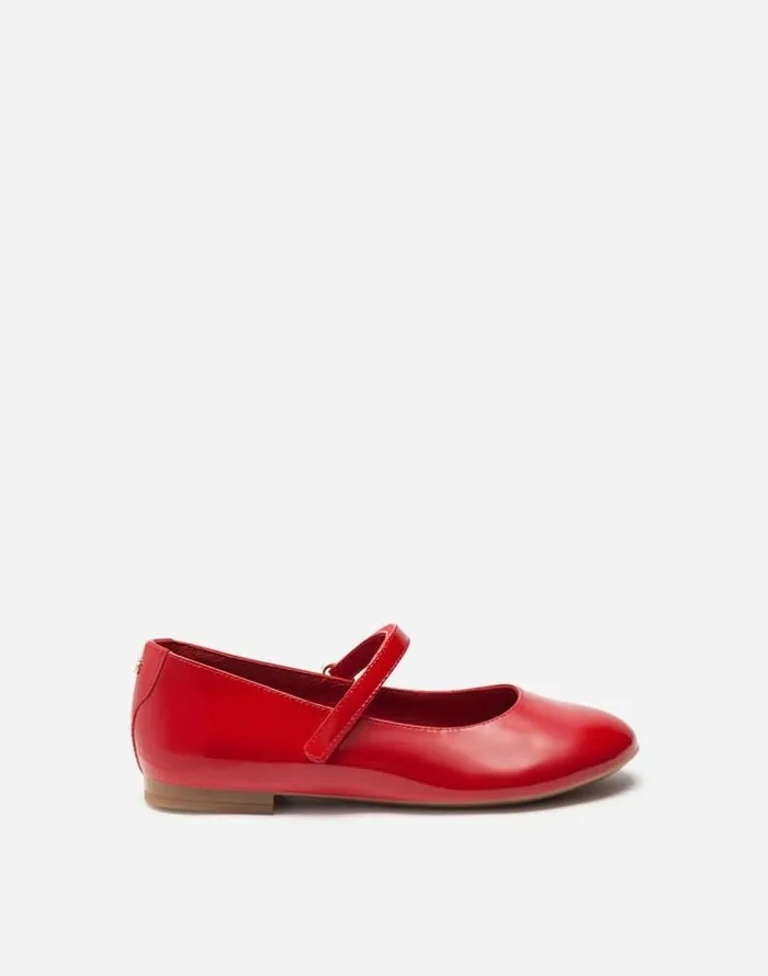 Dolce and Gabbana Shoes 2438 Children Patent Leather Mary Janes Red