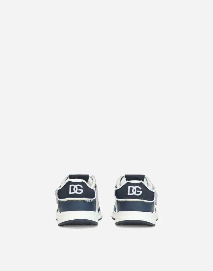 Dolce and Gabbana Shoes For First Steps 1926 Children Mixedmaterial Air Master Sneakers Denim Dolce and Gabbana Shoes For First Steps 1926 Children Mixedmaterial Air Master Sneakers Denim