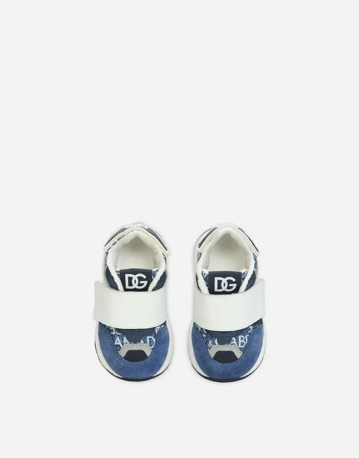 Dolce and Gabbana Shoes For First Steps 1926 Children Mixedmaterial Air Master Sneakers Denim Dolce and Gabbana Shoes For First Steps 1926 Children Mixedmaterial Air Master Sneakers Denim