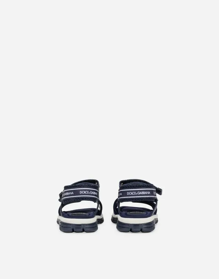 Dolce and Gabbana Shoes For First Steps 1926 Children Technical Fabric Sandals With DG Logo Multicolor Dolce and Gabbana Shoes For First Steps 1926 Children Technical Fabric Sandals With DG Logo Multicolor